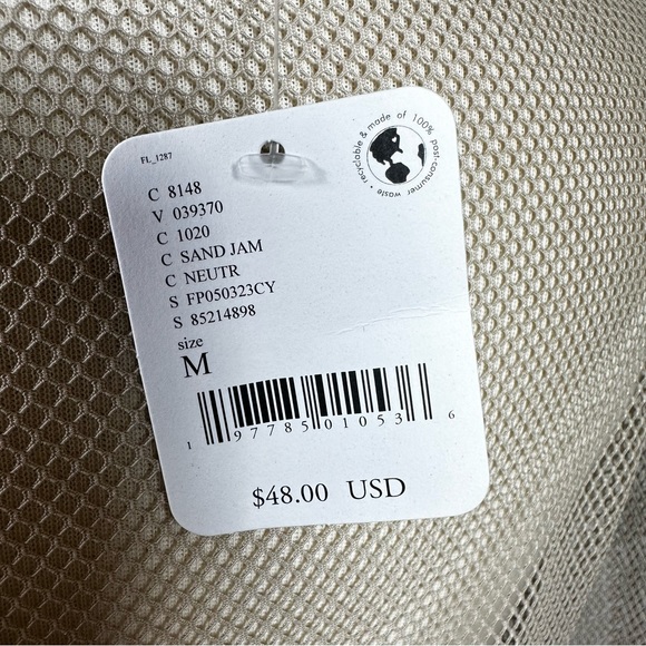 NWT Free People City Lights Layering Top in Sand Jam size Medium - Picture 8 of 9